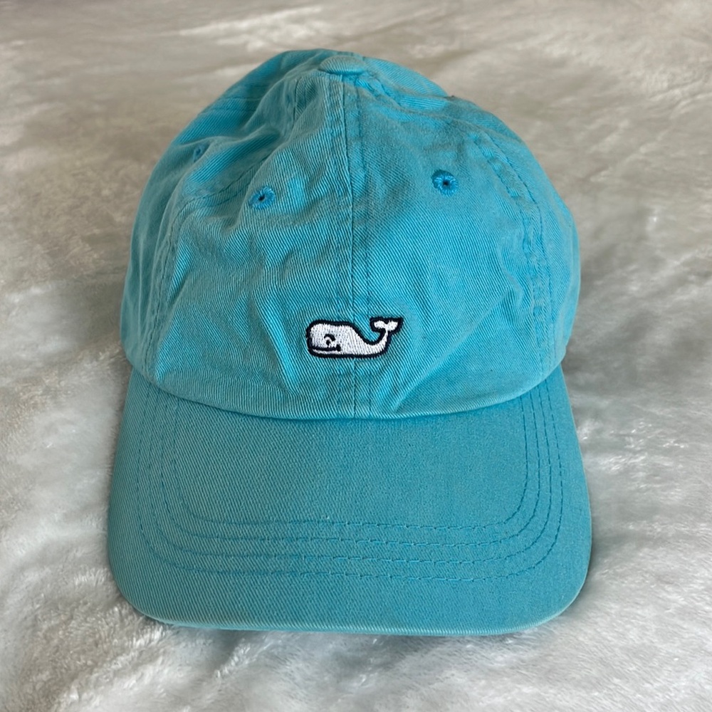 Vineyard Vines Classic Logo Aqua Blue Baseball Hat